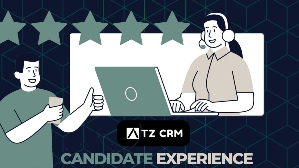 conversation between two person on Candidate Experience at ATZ CRM