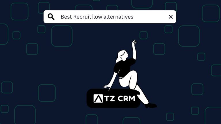a recruiter pointing at a search bar which says best recruiterflow alternatives