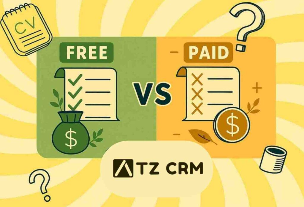 free vs paid image with a distinction box to distinct between free and paid prospects of job posting